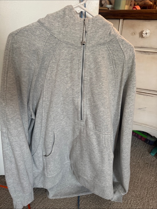 lululemon athletica Tops - lululemon athletica Light Gray Half-Zip Hoodie